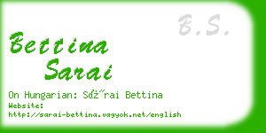 bettina sarai business card
